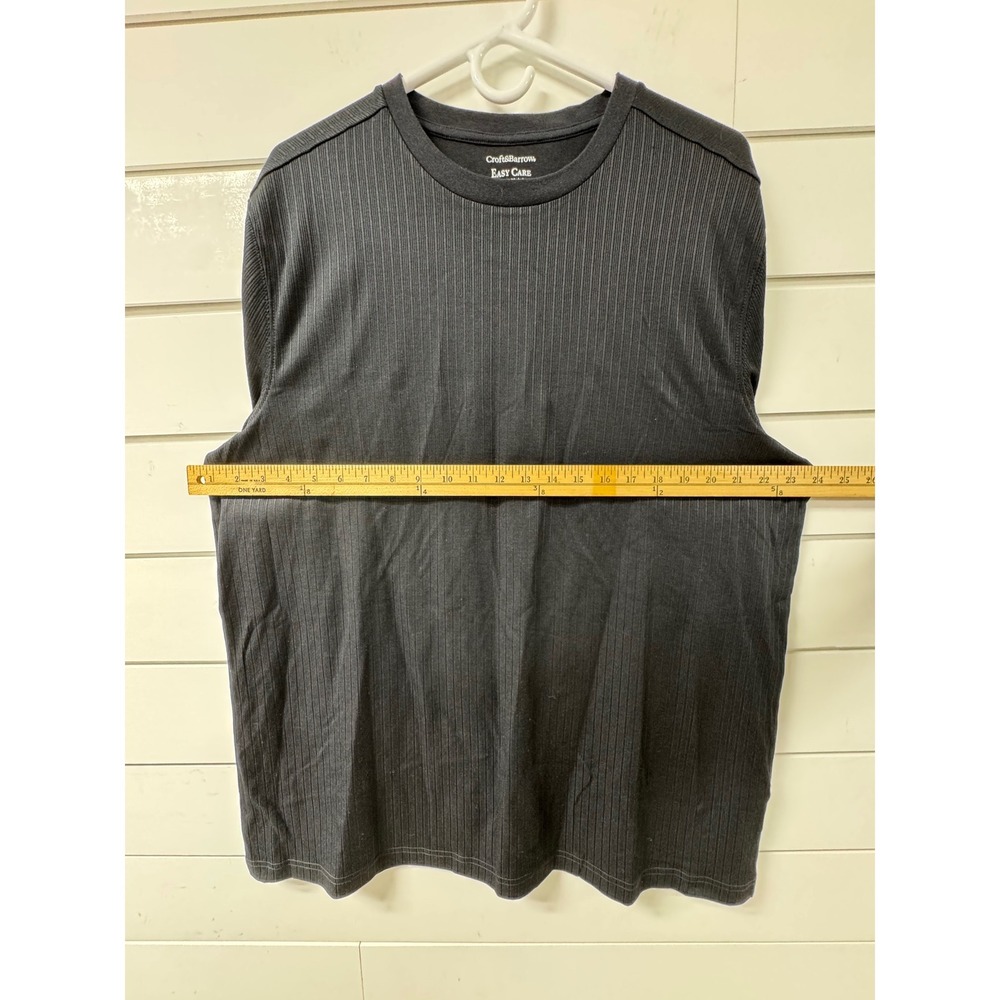 Croft & Barrow Mens XL T-Shirt Lot 2 Black Ribbed Easy Care Grey Adventure Tee - Picture 5 of 9